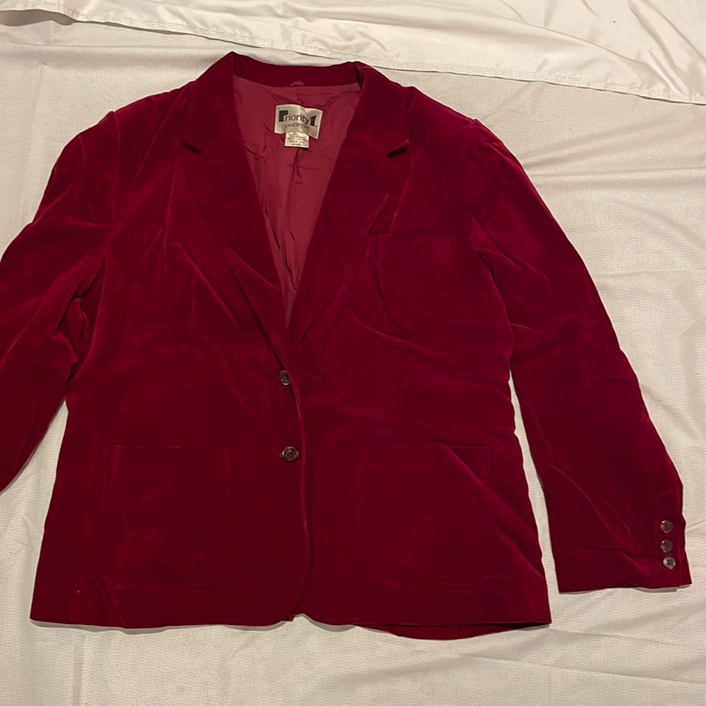 Red Velvet Blazer